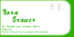 nora brauer business card